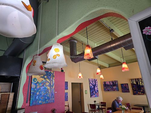 Cool Handblown light fixtures at Viva Mexicana in Sebastopol