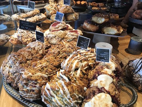 Vegan Blackberry Coconut Scone at Purebread in Whistler