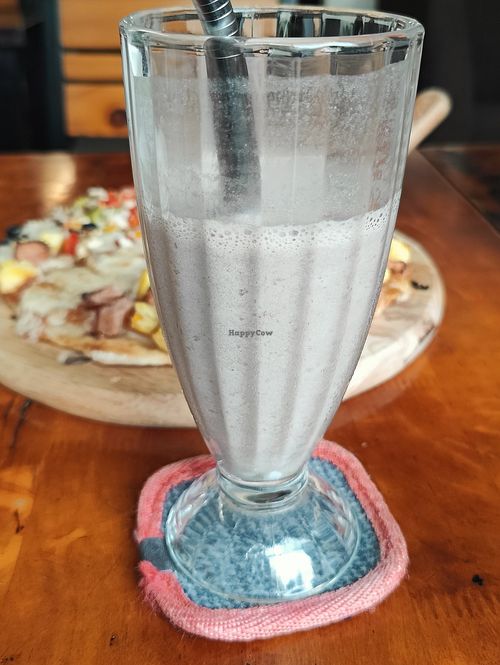 Banana soya milk at Filthy Vegan in Ho Chi Minh City
