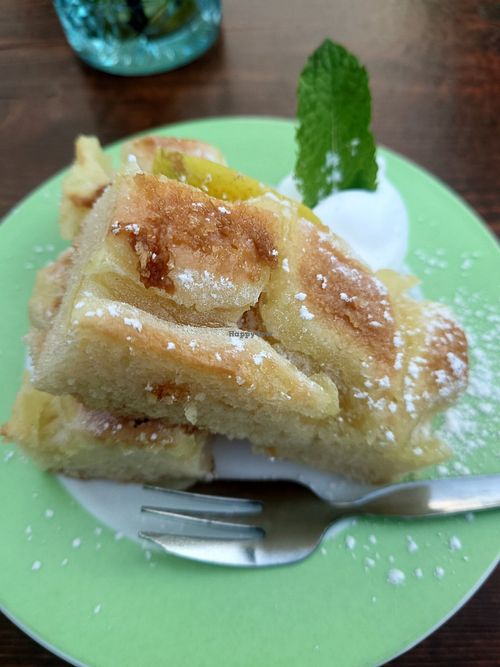 Lemon cake, best cake alive, and I am totally a choco-dessert person at Green Flamingo in Innsbruck