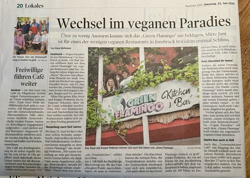 closed from june 15, 2024 on  at Green Flamingo in Innsbruck