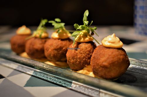 mushrooms croquettes with kimchi mayonnaise at VEGA - Alamo in Madrid