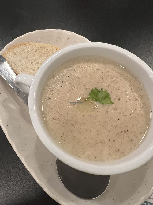 Mushroom soup set meal   at JanxDen Greenlife Cafe in Penang