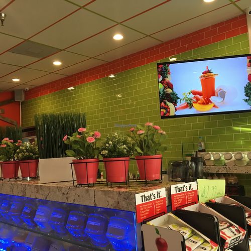 Counter area at Organic Juice Infusion in Woodland Hills