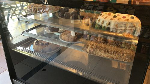 Cakes and pies at Apetit Natural Bakery in Brasilia