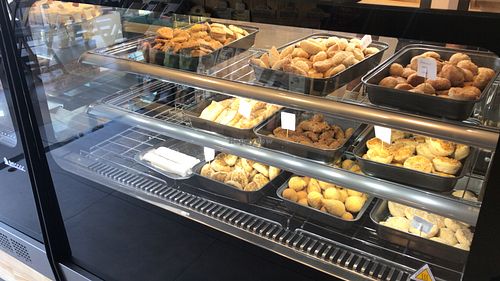 Savory options at Apetit Natural Bakery in Brasilia
