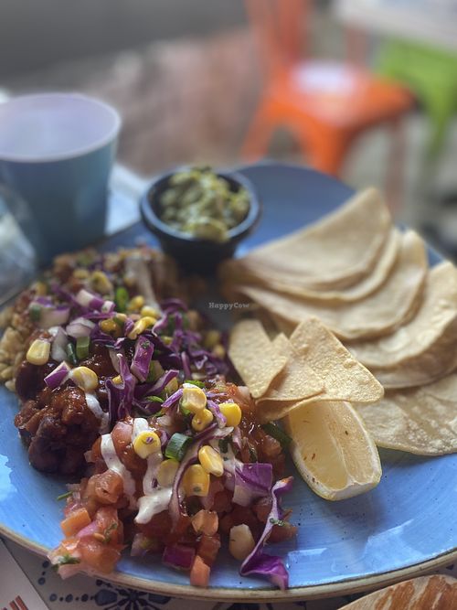 Tofu Burrito wraps and sides  at Hecho en Mexico in South Yarra