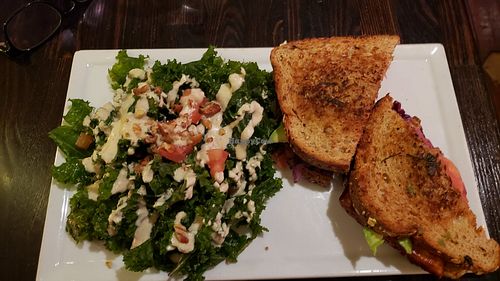 Reubens with side kale salad at SunCafe in Studio City