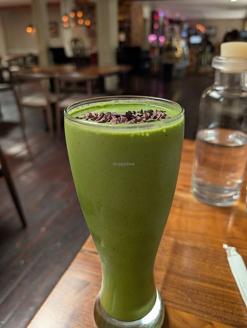 Mint cacao smoothie at SunCafe in Studio City
