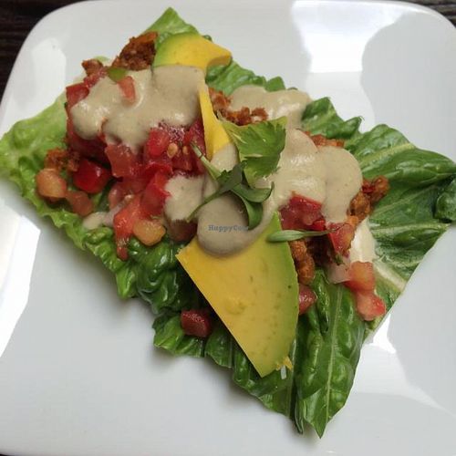 Lettuce leaf taco at SunCafe in Studio City