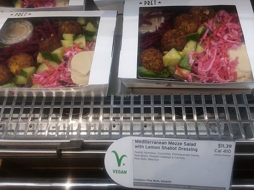 Vegan salad with falafel at CLT - Pret A Manger - CC in Charlotte