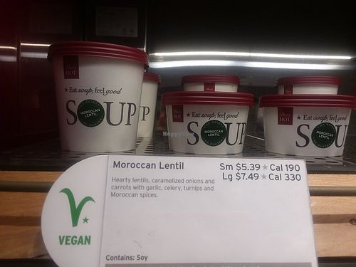 Vegan lentil soup at CLT - Pret A Manger - CC in Charlotte