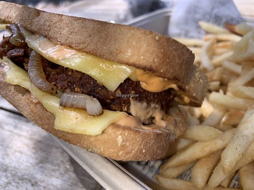 Happy heffer  melt at Pastry Swan Bakery's Meatless Marketplace in Rancho Mirage
