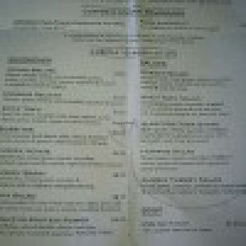 Menu at Amazing Grace in Breckenridge