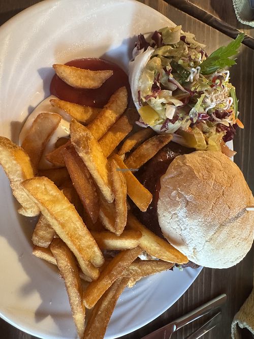 Veganer Burger😄 at Scheune Biber Ferienhof in Mirow