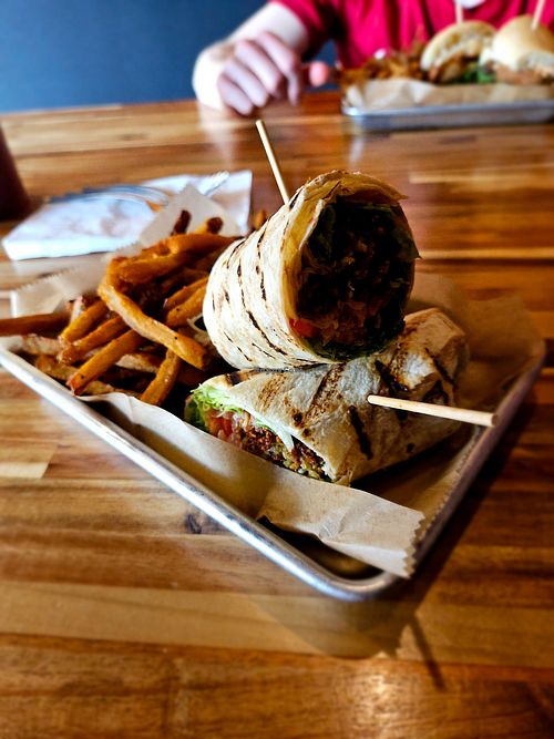 falafel wrap at Sip in Plattsburgh