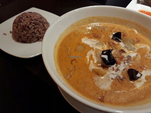 Masaman curry with brown rice at Khun Churn - Mediplex in Bangkok