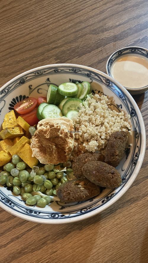 huge falafel bowl!  at Ngon Vegan Restaurant in Tam Coc