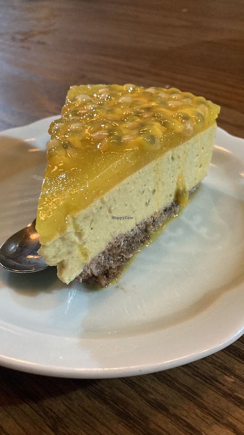 Cheesecake here is large, cheap and soooo good  at Ngon Vegan Restaurant in Tam Coc