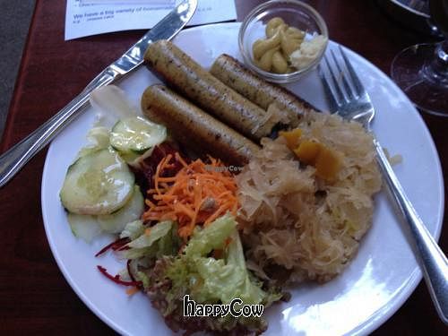 daily special- sausages with sauerkraut  at The Heart of Joy in Salzburg
