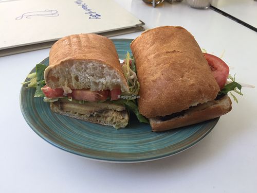 Vegan smoked tofu ciabatta  at The Heart of Joy in Salzburg