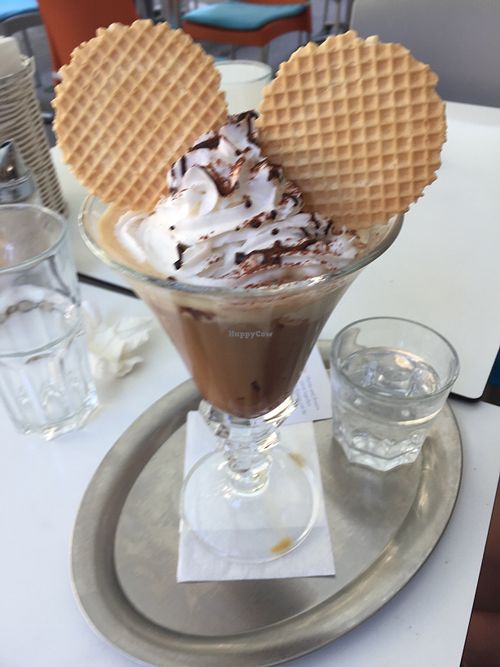 Vegan iced coffee at The Heart of Joy in Salzburg