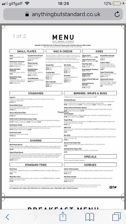 Lunch and dinner Aug 19 at South Street Standard in Exeter