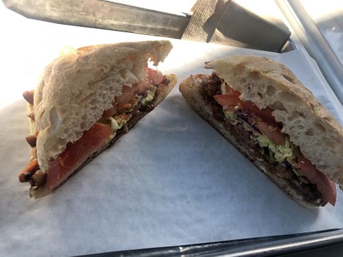 Yummy sando - I think it was the unreal rueben.  at Mendocino Farms in Sacramento