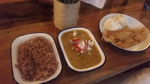 Red rice, dhall,  Treacle hopper at The Coconut Tree in Cardiff