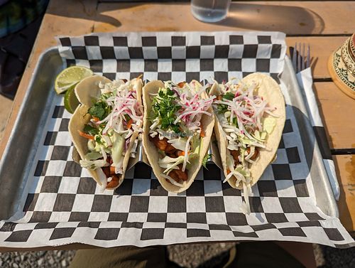 Sweet potato tacos! at Twin Sisters Brewing Company in Bellingham
