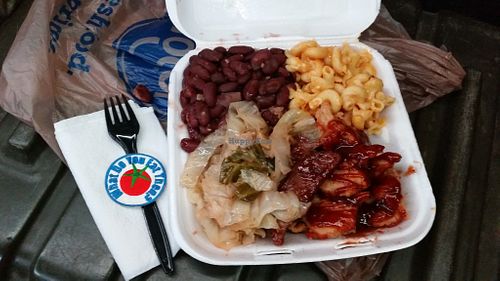 Sampler plate from The House of Mental at H.O.M.E. Vegan Restaurant (TheHouseOfMentalEatery) in Little Rock