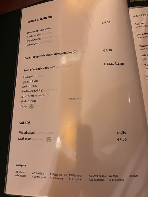 Menu  at Winkler in Muerzzuschlag