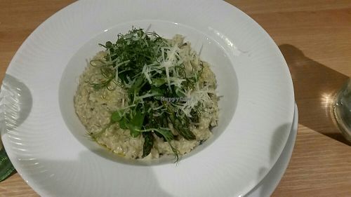 Mushroom risotto at Luna's Vegan Corner in Cardiff