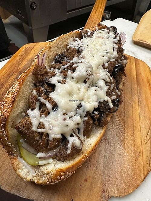 Vegan Cheese Steak. Build your own.  at Main Street Pizzeria & Grille in Wyncote