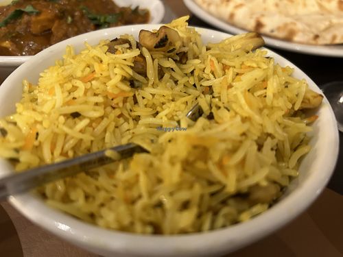Mushroom pilau   at Mumbai Flavours in Alnwick