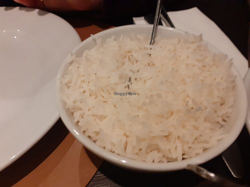 Steamed rice at Mumbai Flavours in Alnwick