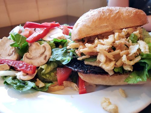 Vegan mushroom burger at Finnish Bistro in St Paul