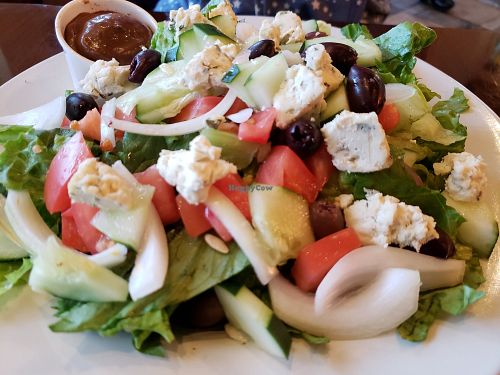Vegan Greek salad at Finnish Bistro in St Paul