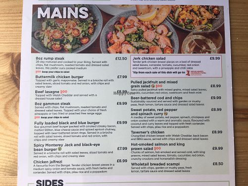 Mains at Harbour Inn in Solva