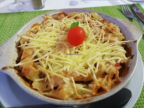 Lasagne at Senhor Frog's in Albufeira