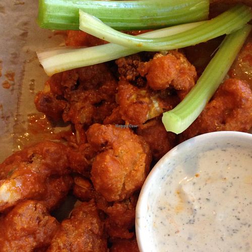 buffalo cauliflower  at Watercourse Foods in Denver