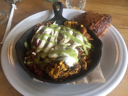 chorizo hash at Watercourse Foods in Denver