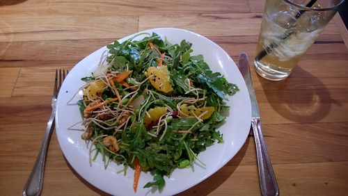Ruk kora arugula salad at Watercourse Foods in Denver