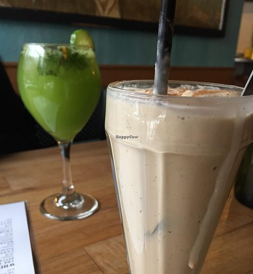 Bananas foster shake at Watercourse Foods in Denver