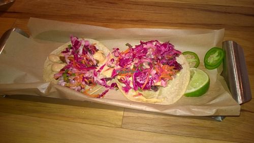 Baja tofish tacos at Watercourse Foods in Denver