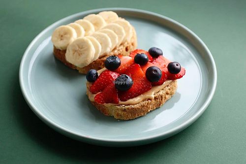 Sweet toast with homemade peanut butter at Melt Cafe in Zagreb