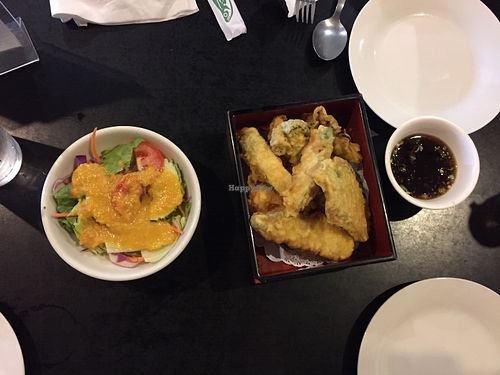 Tempura and salt at Tokyo Japanese in Rochester