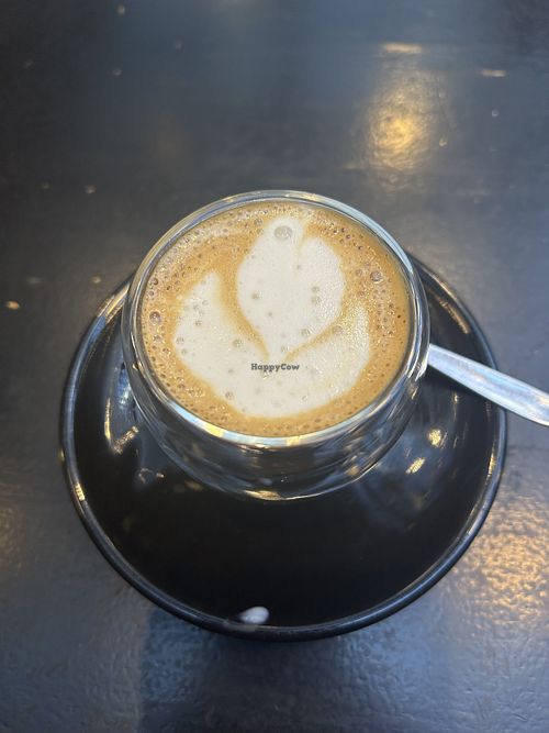 cortado w oat milk  at B-fresh in Buenos Aires