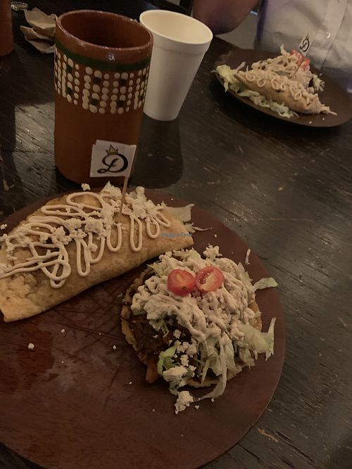 Quesadilla & sope at Colectivo Vegano in Mexicali