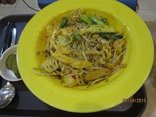 Stirfried noodles at Loving Hut - Yonsei University in Seoul